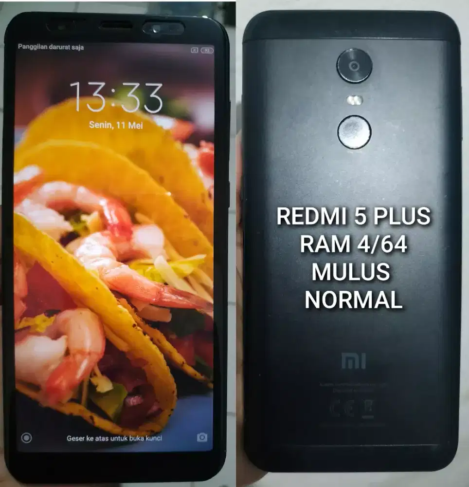 Redmi 5 Plus Ram 4/64 ori nominus mulus cod kranji