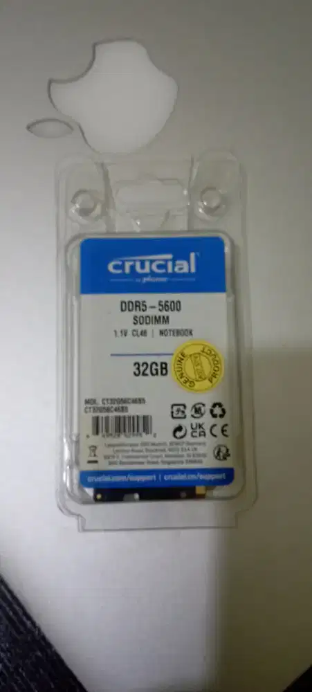 Ram laptop crucial 16Gb DDR5 - 5600