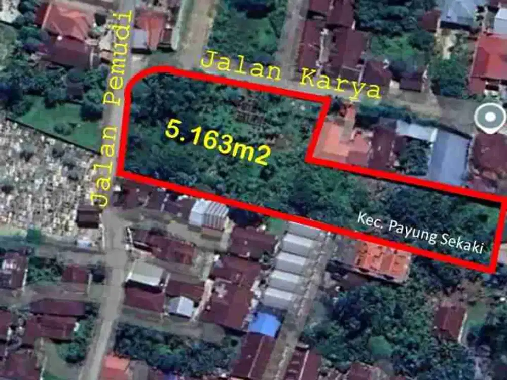 TANAH HOOK PREMIUM 5163M² DEKAT CIPUTRA HELONA PEKANBARU