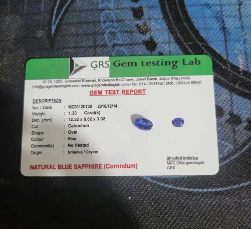 Batu Safir segera