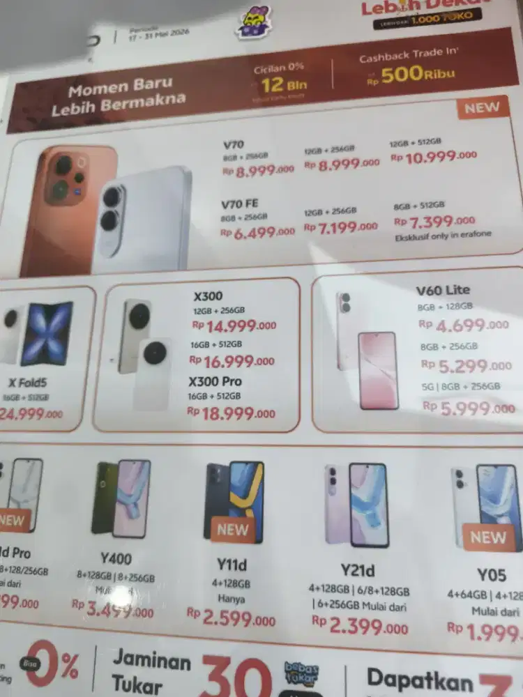 Vivo smartphone bergaransi resmi