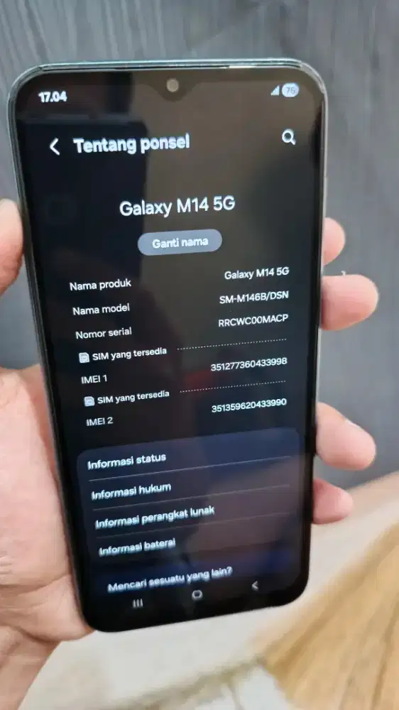 Samsung M14 5G ram 6/128Gb segel perawan LCD original amoled terbaik