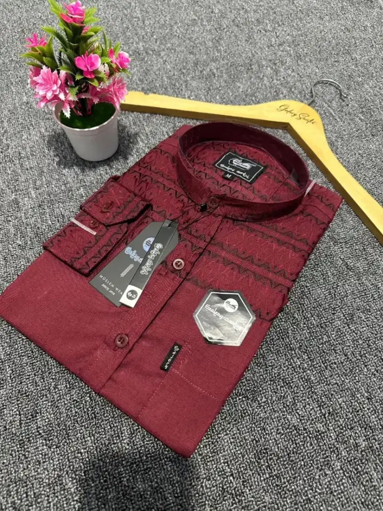 KEMEJA KOKO - KEMKO MOTIF SALUR - KATUN MADINAH SONGKET
