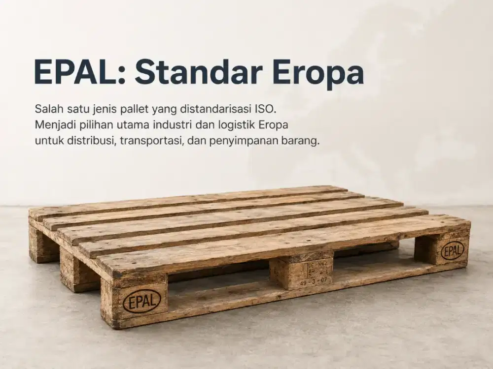 Pallet Kayu EPAL Asli Bekas Eropa untuk Gudang, Logistik & Furnitur