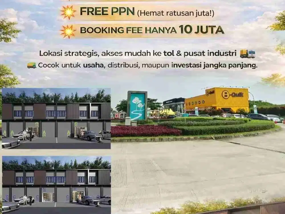 Dijual gudang murah free ppn lokasi bekasi cikarang jalur pantura