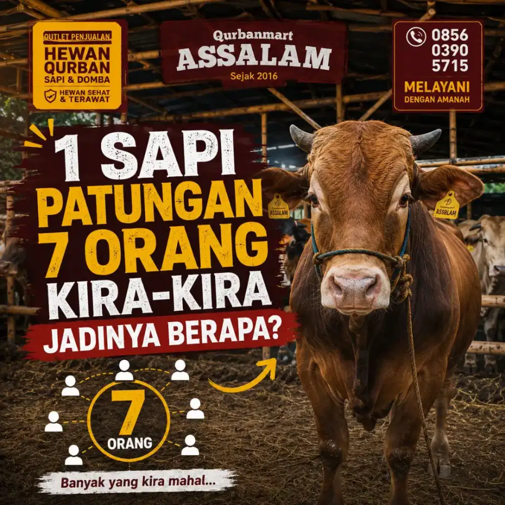 Sapi 1/7 hewan Qurban