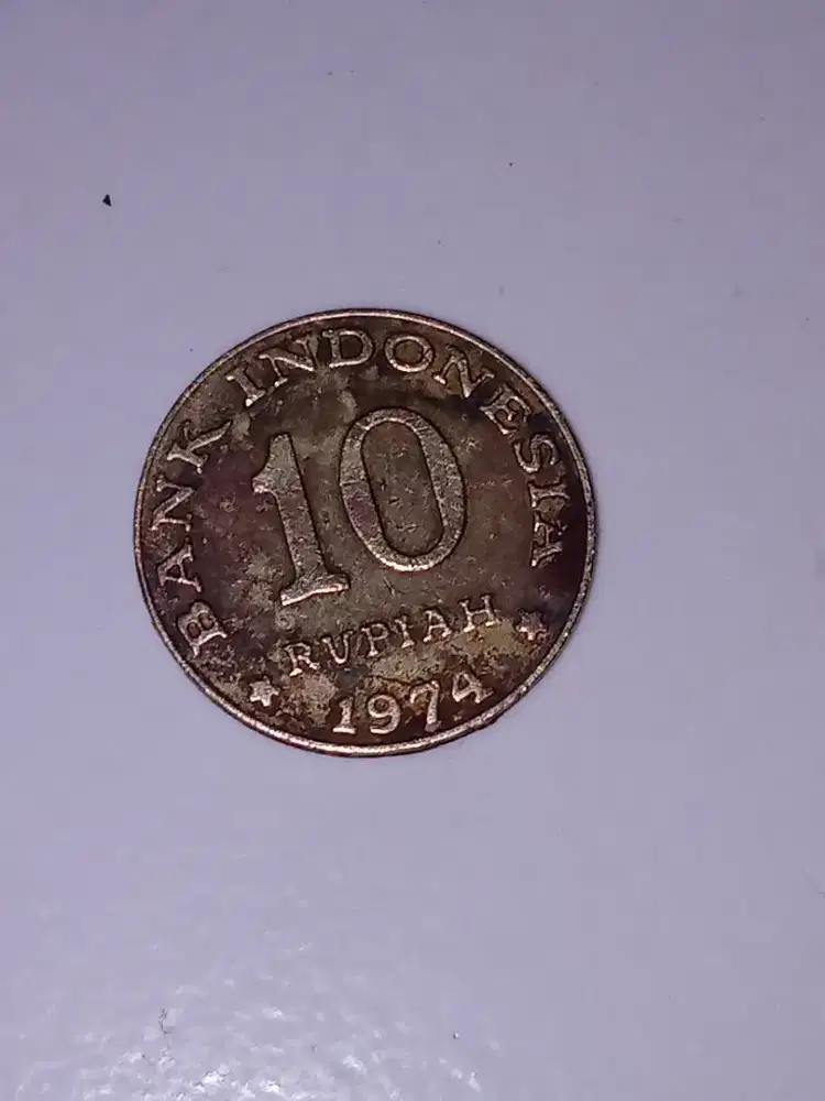 Koin 10 rupiah kuno 1974