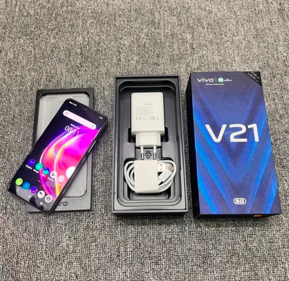 (WAJIB Transaksi Offline)Vivo V21 5G 8/128Gb Full Set SecondSuperMulus
