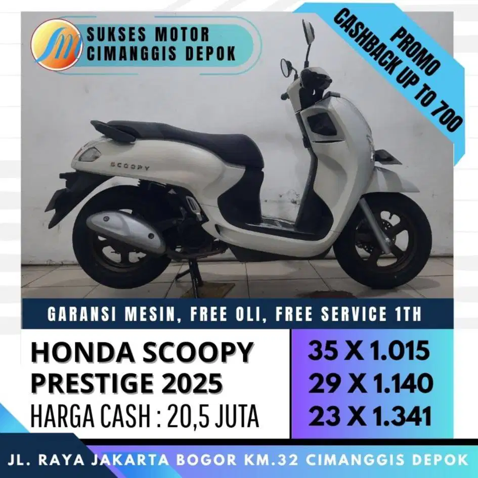 DP 600 SCOOPY PRESTIGE 2025 CICILAN RINGAN BERGARANSI [SUKSES MOTOR]