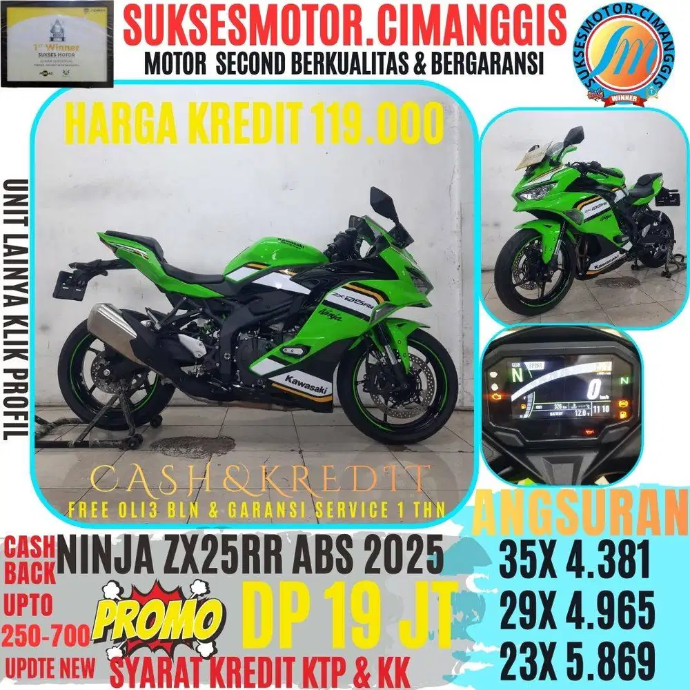 NINJA ZX250 ABS KM 362 PROMOTERMURAH CASHBACK UPT0 700 RIBUANN GREESS