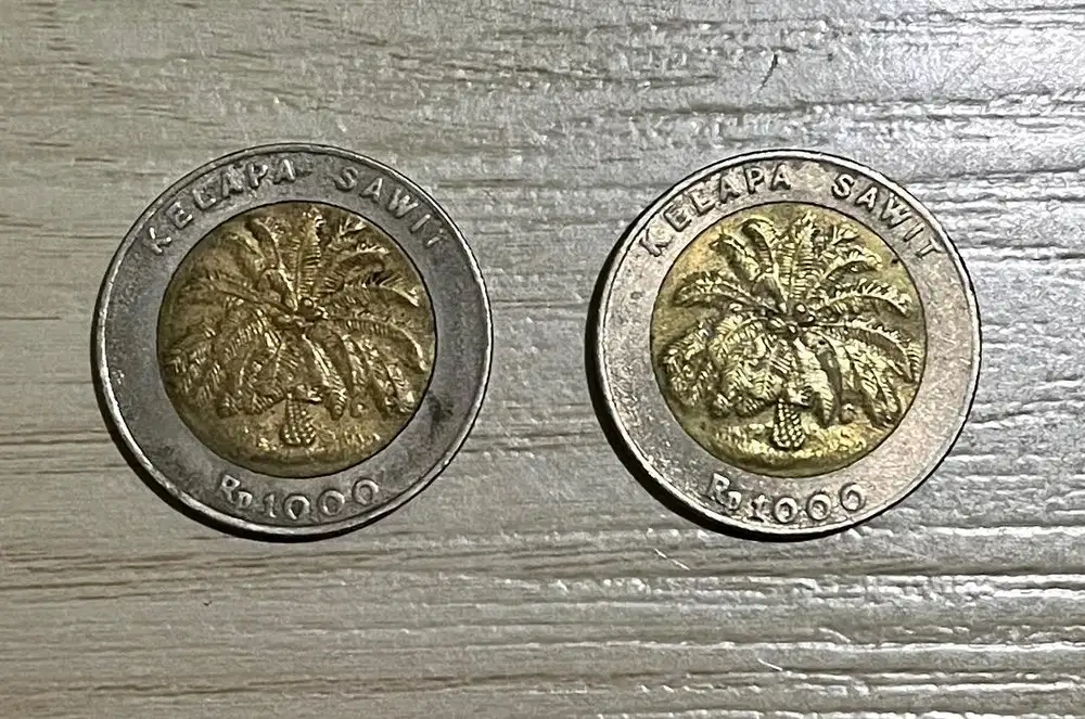 Uang Koin Kuno 1000 kelapa sawit