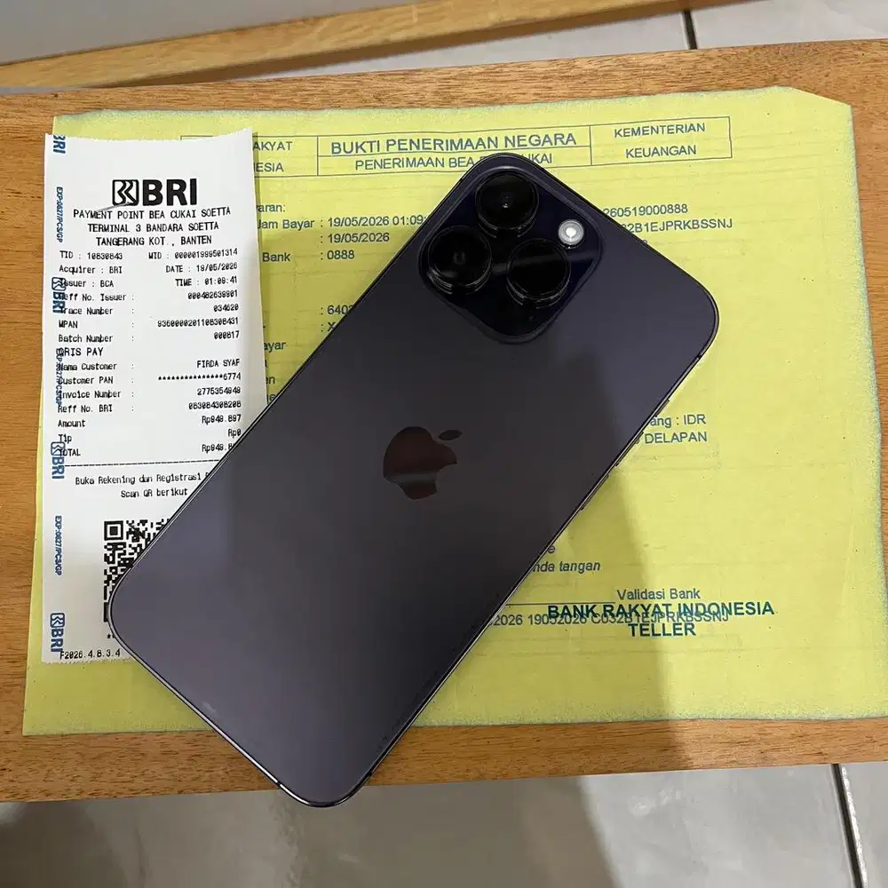 IPHONE 14 PROMAX 256GB BEACUKAI NO MINUS