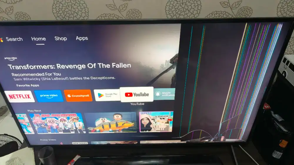 TV BRAVIA X80H 55 Inch Rusak