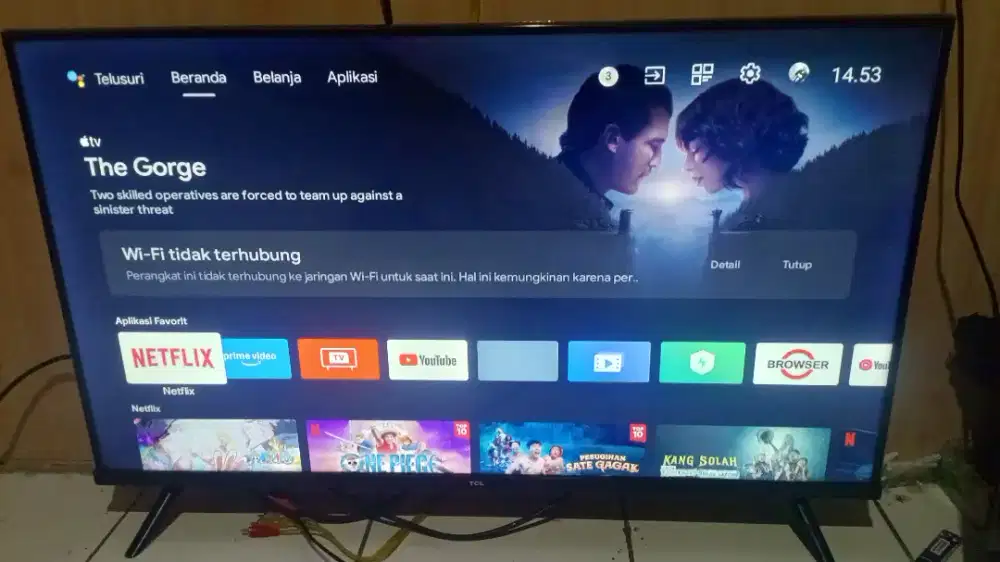Tv led tcl android digital 40inchi mulus