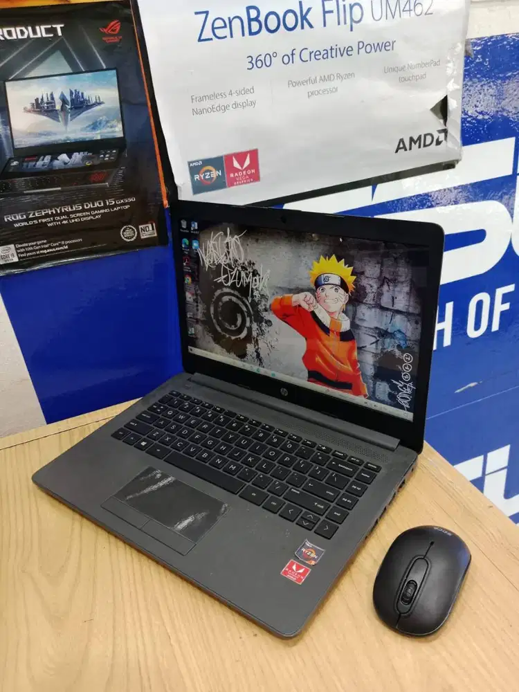 PROMO COCOK BUAT KULIAH LAPTOP HP 245 G7 RYZEN 5 RAM 8GB SSD 256GB + H