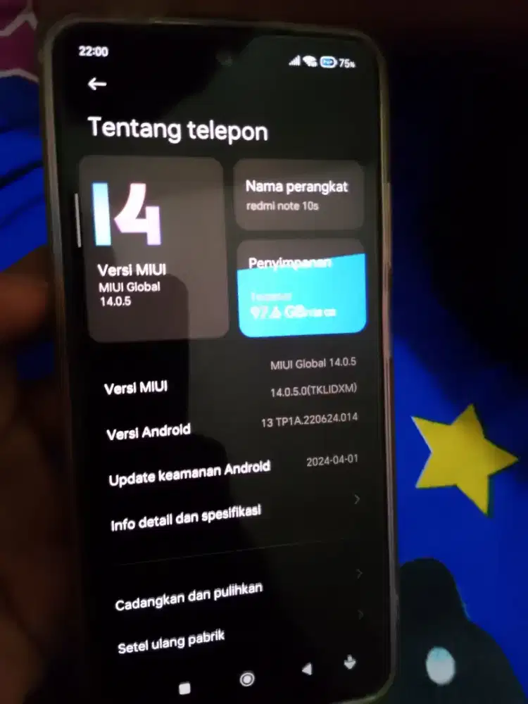 Redmi Note 10s Ram 8+5/128