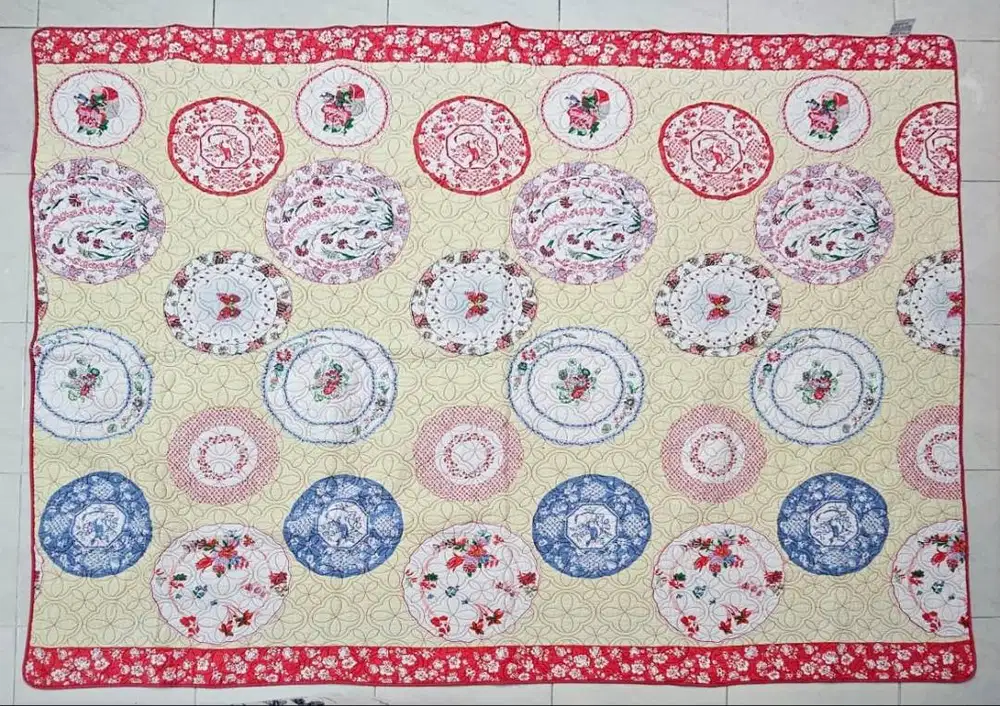 Selimut Quilt Premium NGS 180x225 cm - Shabby Chic Vintage Elegant