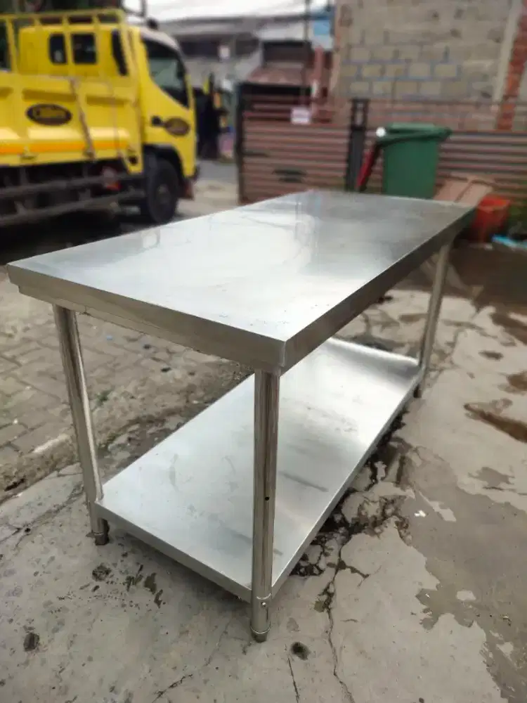 meja Stainless 2s merk mutu uk120 x 70 x 85
