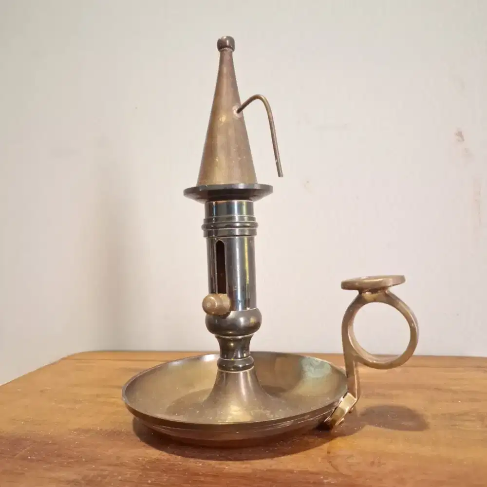 Tempat Wadah Lilin Antik Vintage Jadul Kuningan Candle Holder Old