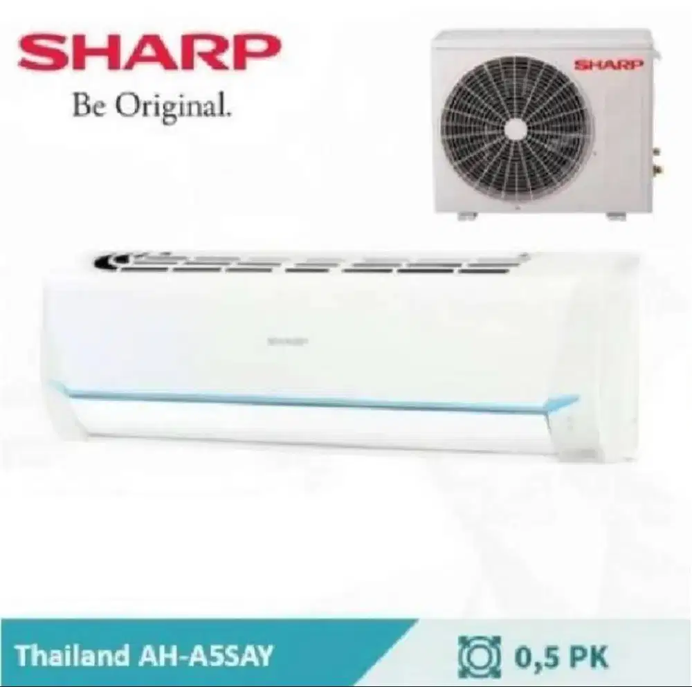 AC Sharp 1/2 PK AH-A5SAY R32 Standard Thailand Unit dan outdoorOnly!!!