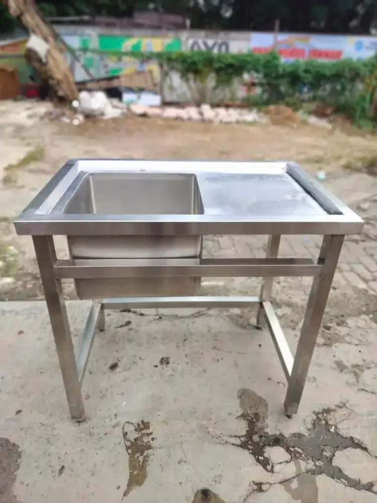 single sink sayap kanan uk 90 x 60 x 85 (40 x 40 x 30)