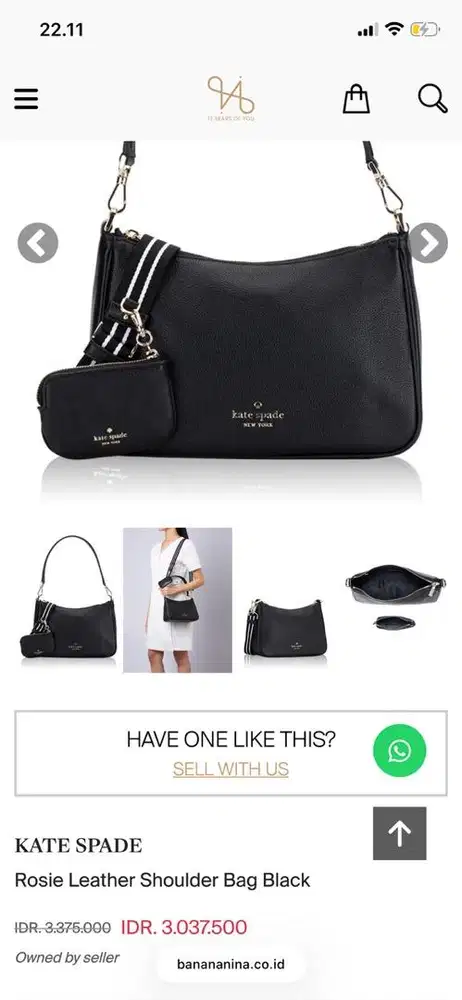 Tas kate spade rosie leather shoulder