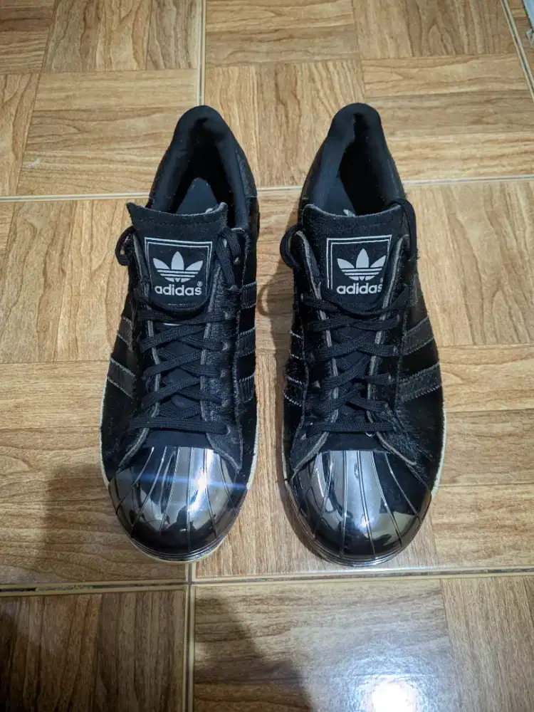 ADIDAS SUPERSTAR 80s METAL TOE PONY HAIR BLACK B26314 SIZE 42
