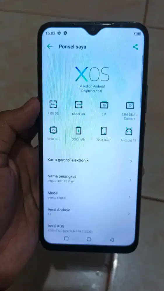 infinix hot 11play ram 4/64