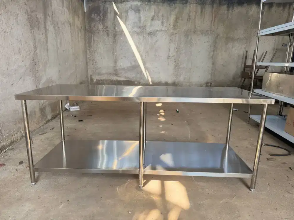 meja Stainless 2s ukuran 200 x 75 x 85