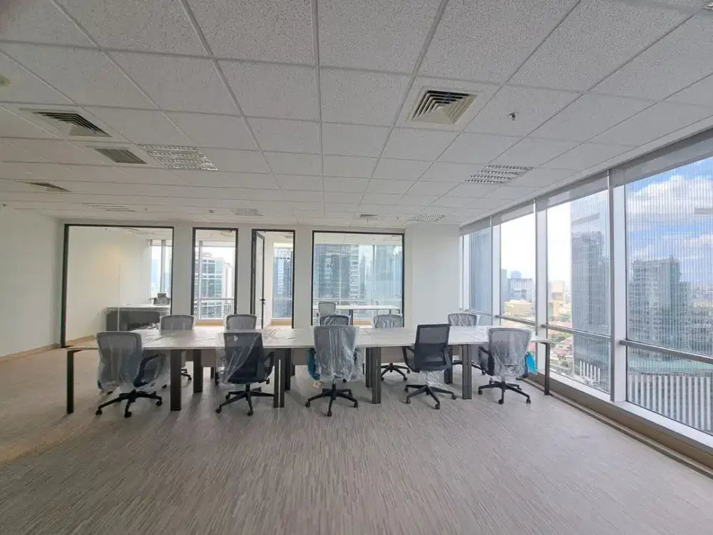 Sewa Kantor Baru 119 m2 Siap Pakai di Menara Sun Life Kuningan