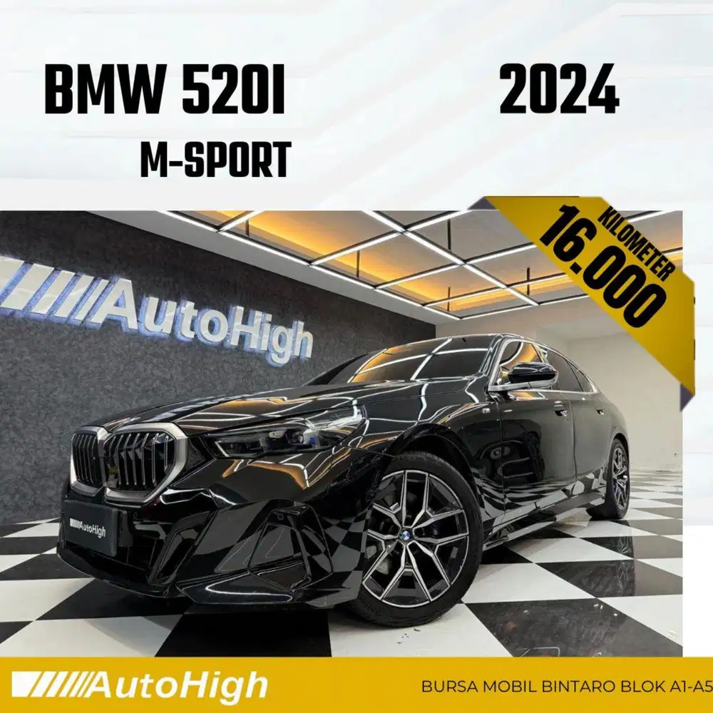 DP10% [Km16.000] 520i M-Sport 2024 Black Reg 2025 #AUTOHIGH