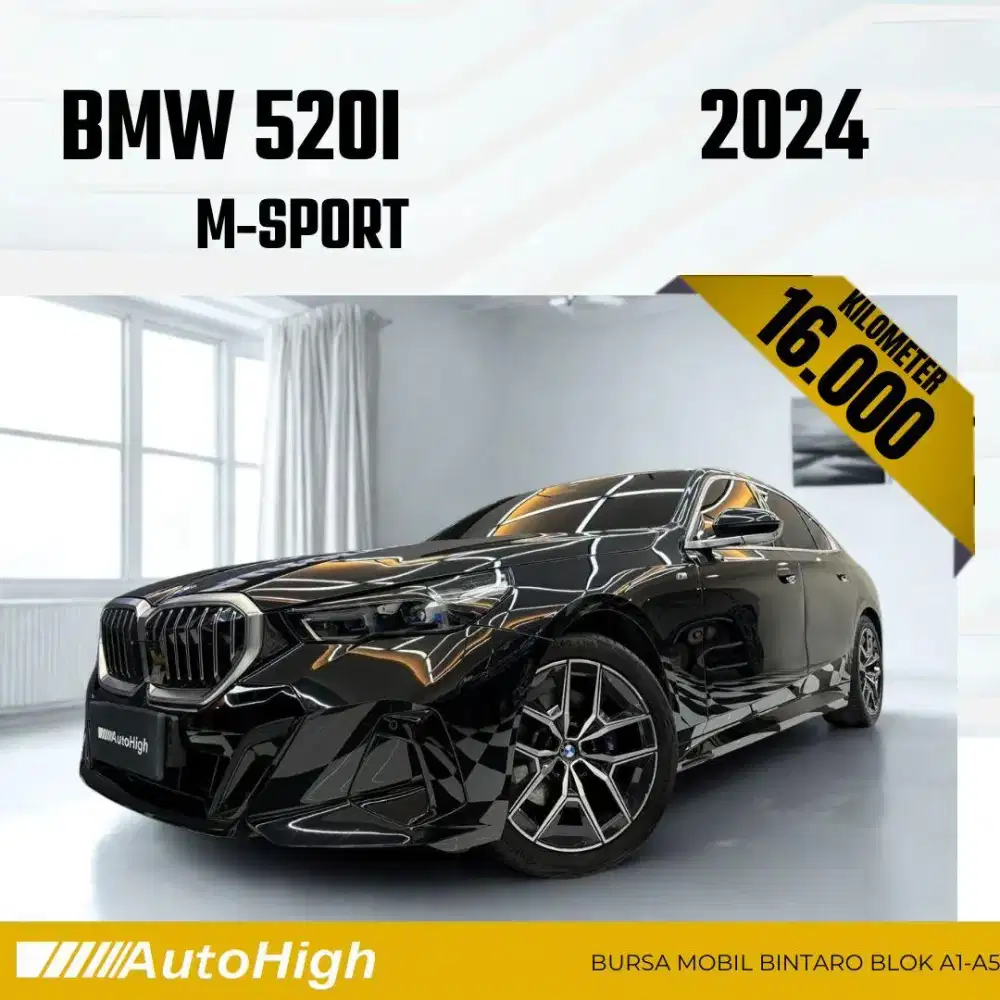 DP10% [Km16.000] 520i M-Sport 2024 Black Reg 2025 #AUTOHIGH