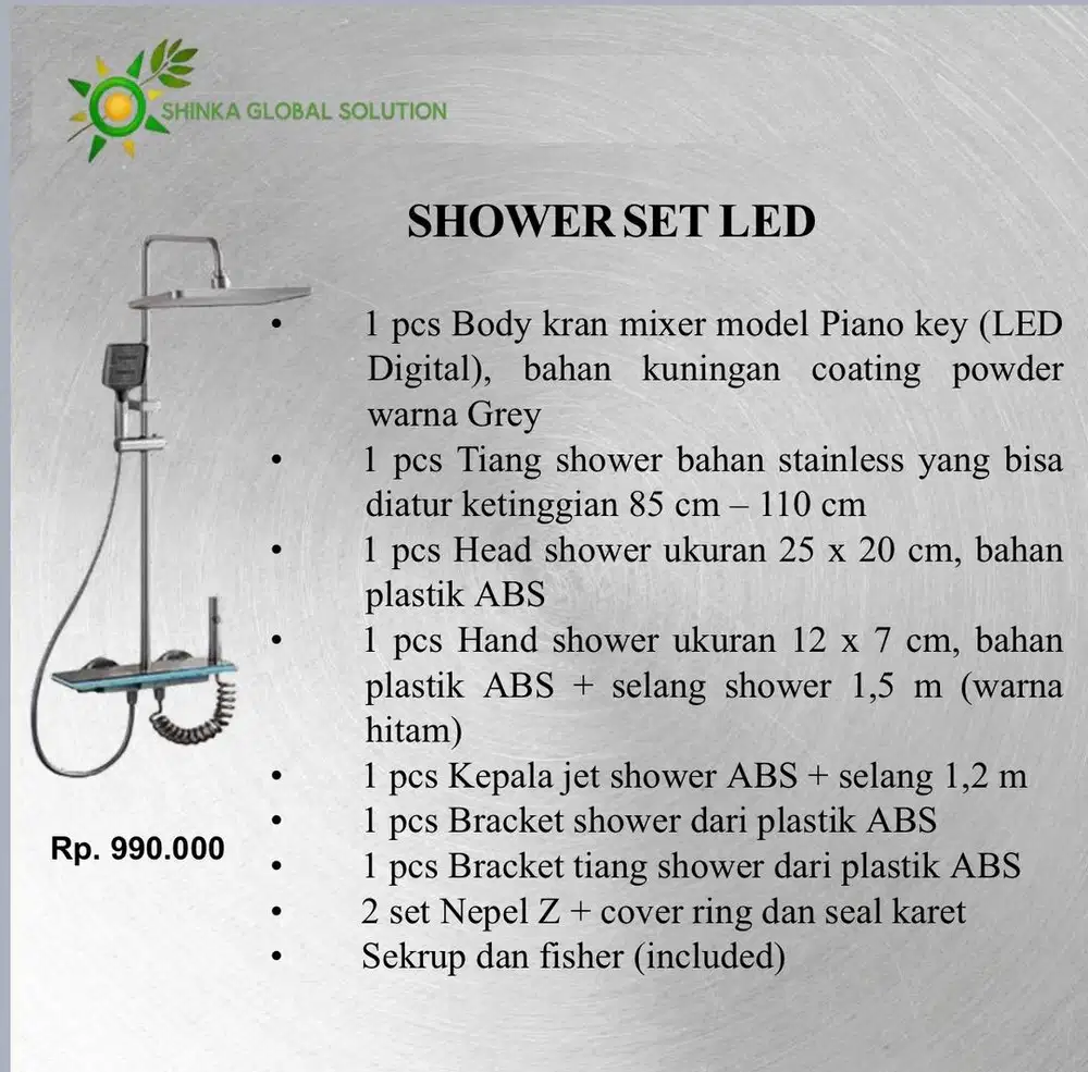 SHOWER SET LED KAMAR MANDI