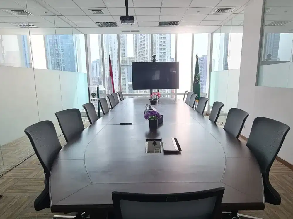 Sewa Kantor Semi Furnish 382 m2 di Graha Binakarsa, Hrg Kompetitif