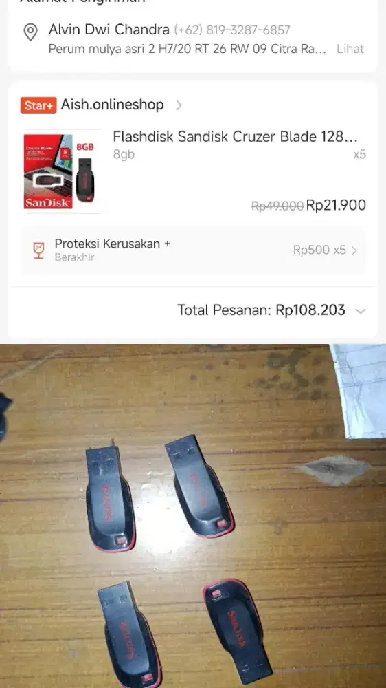 Flashdisk 8gb (cruzer blade)