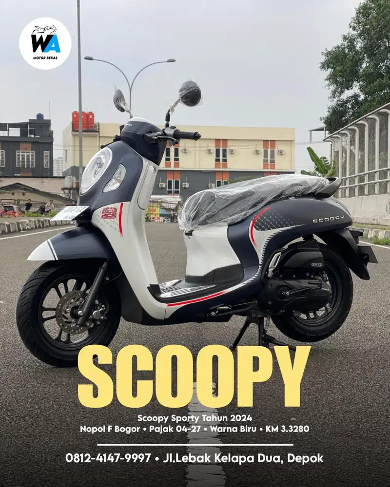 UNIT ISTIMEWA Honda Scoopy Sporty Tahun 2024 Cash/Kredit