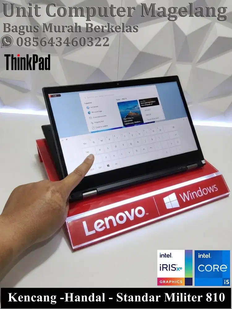 lenovo Yoga L13 Laptop Tangguh kelas Militer i5 gen 11/16Gb/NVME 512