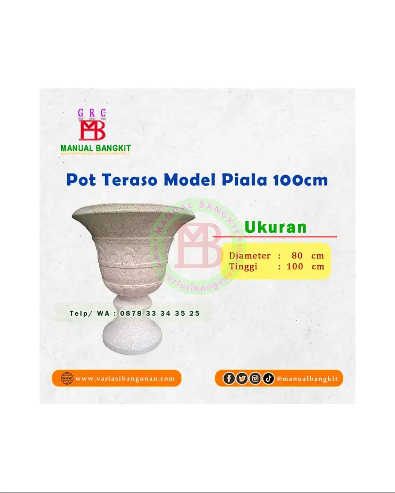 Pot Teraso Model Piala 100cm