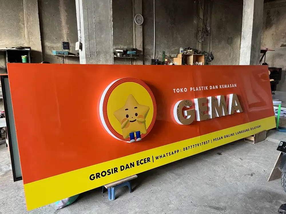 Papan Nama Toko/ Neon Box/ Huruf Timbul