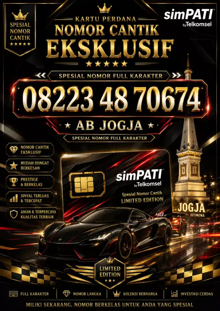 Perdana Cantik Nomor Eksklusif Berkarakter Spesial AB JOGJA