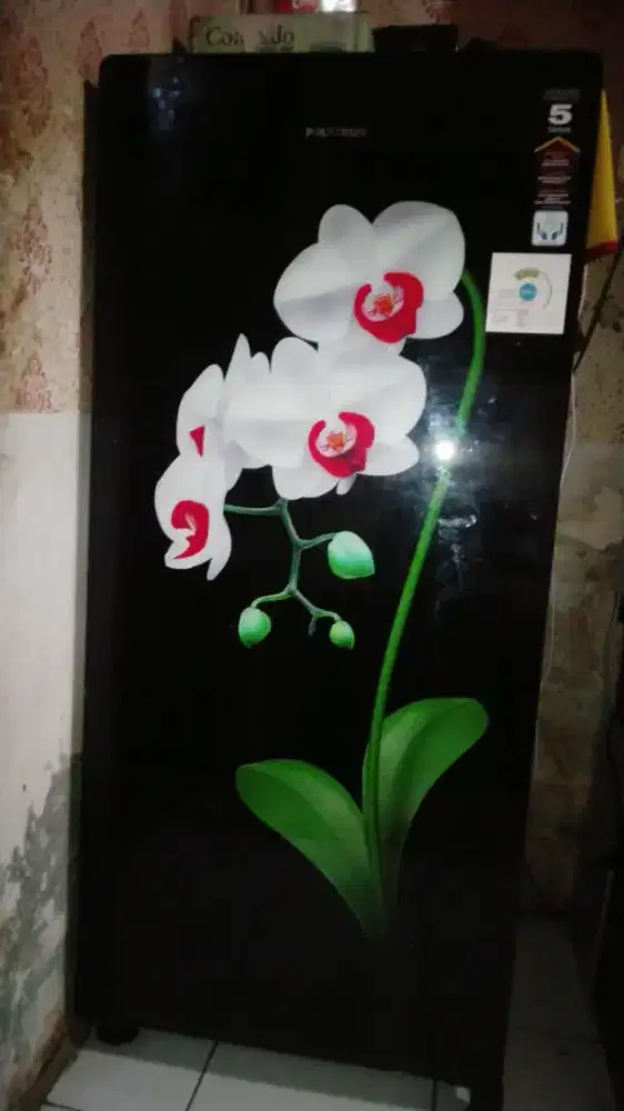 Di jual kulkas 1 pintu merk polytron glass dor