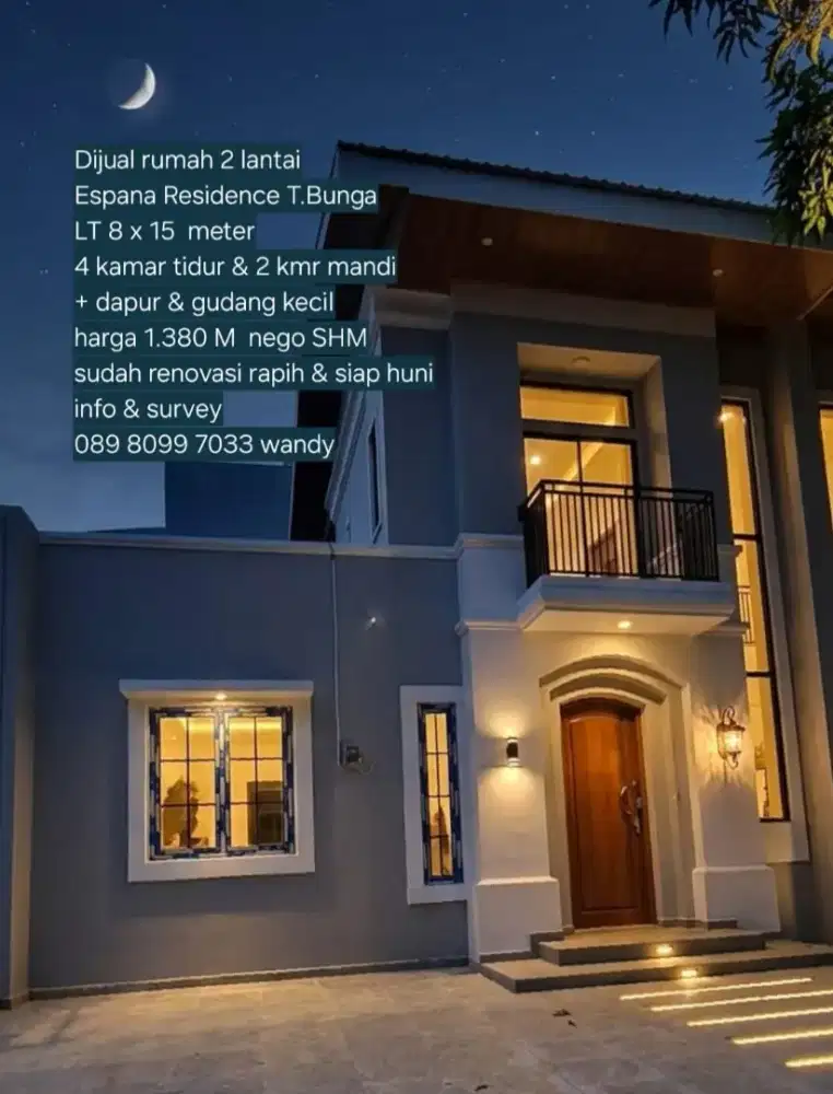 DiJual Rumah 1.5 lt Espana Residence  jln.Metro Tanjung Bunga