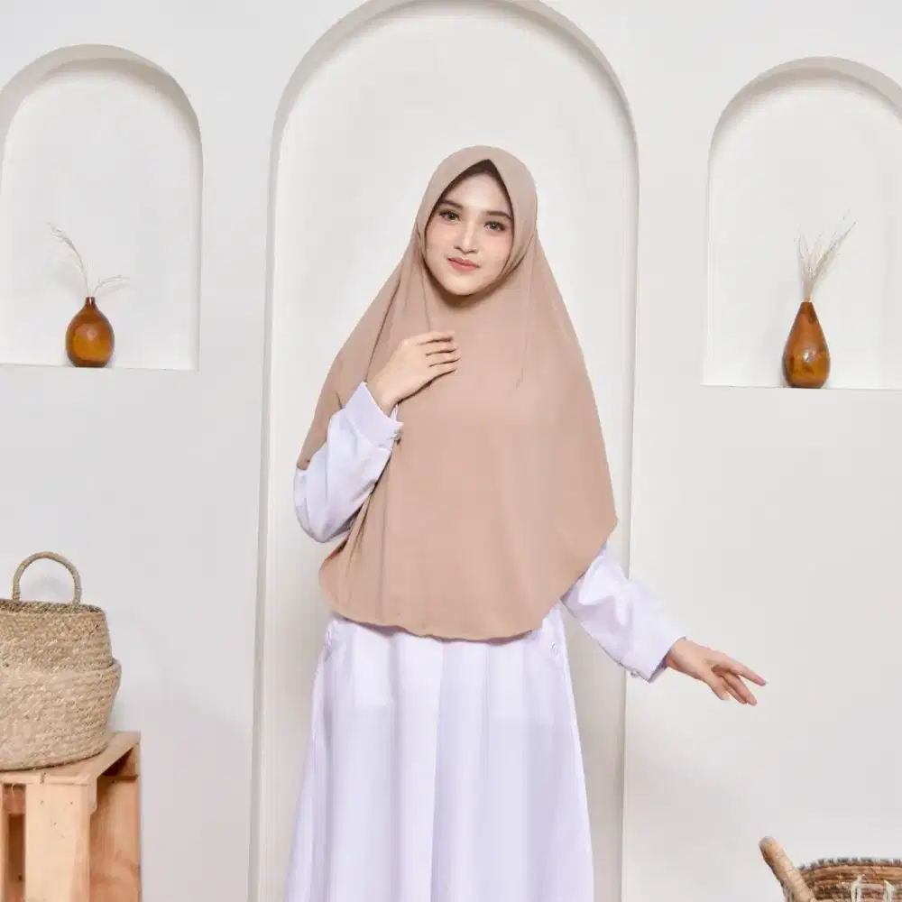 Khimar Jumbo Jersey Yumna Premium | Khimar Pinguin Jumbo Adem & Nyaman