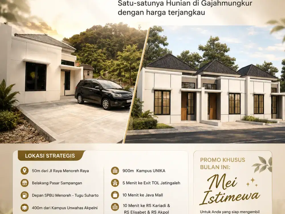 rumah sampangan dekat Unwahas RS kariadi Simpanglima harga terjangkau