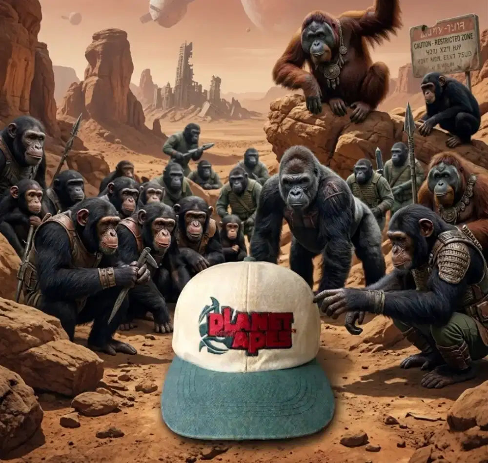 Topi Vintage Planet of the Apes Official Ori Second Warna Two Tone