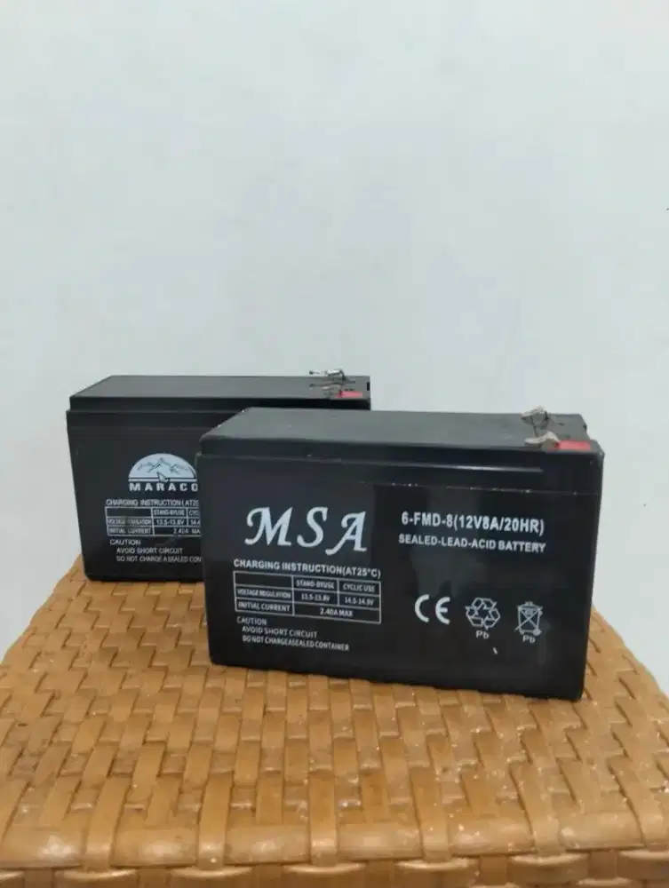 Jual aki sepada listrik 2 buah kondisi baru