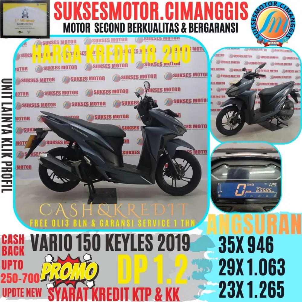 VARIO 150 KEYLESS PROMOTERMURAH CASHBACK UPTO700RBU BERGARANSI SERVICE