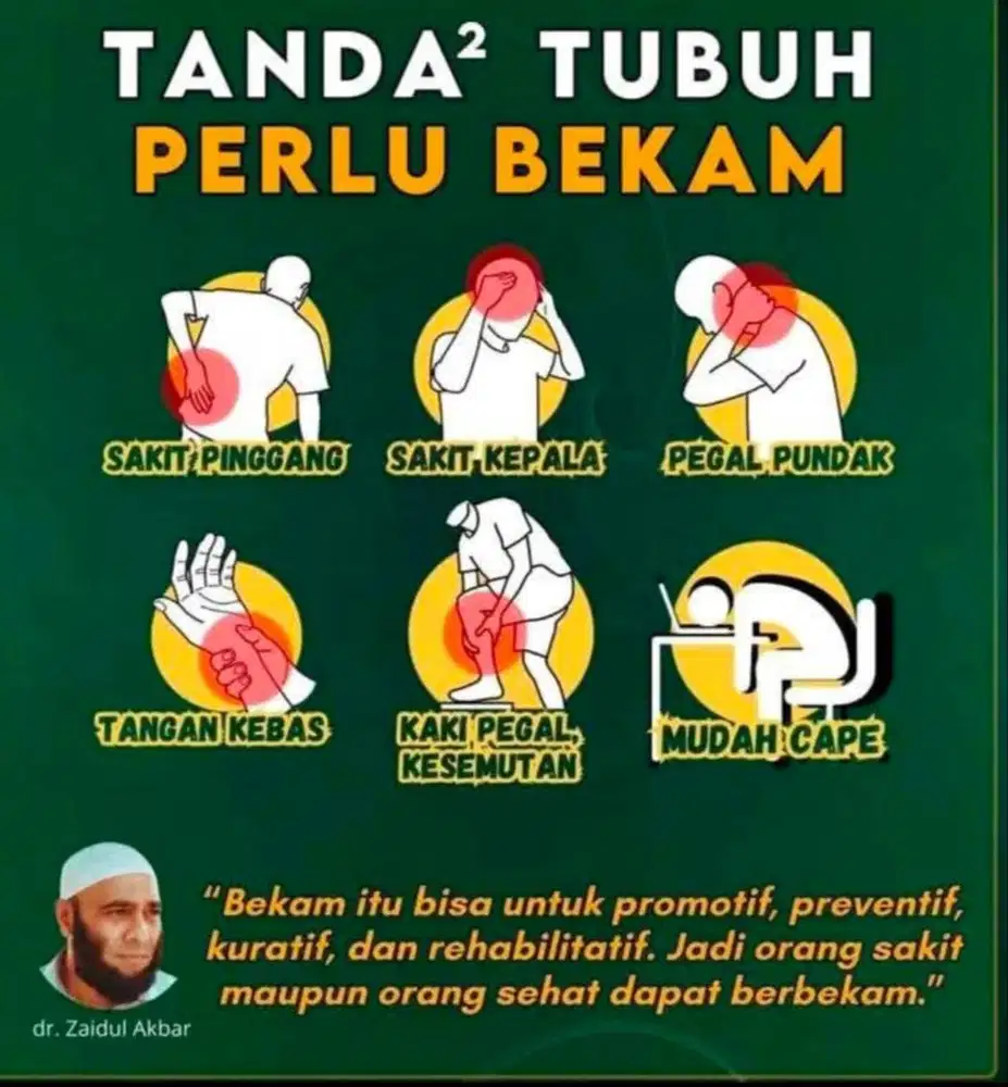 Terapi holistik bekam, akupuntur, refleksi, acupressure, totok , gurah
