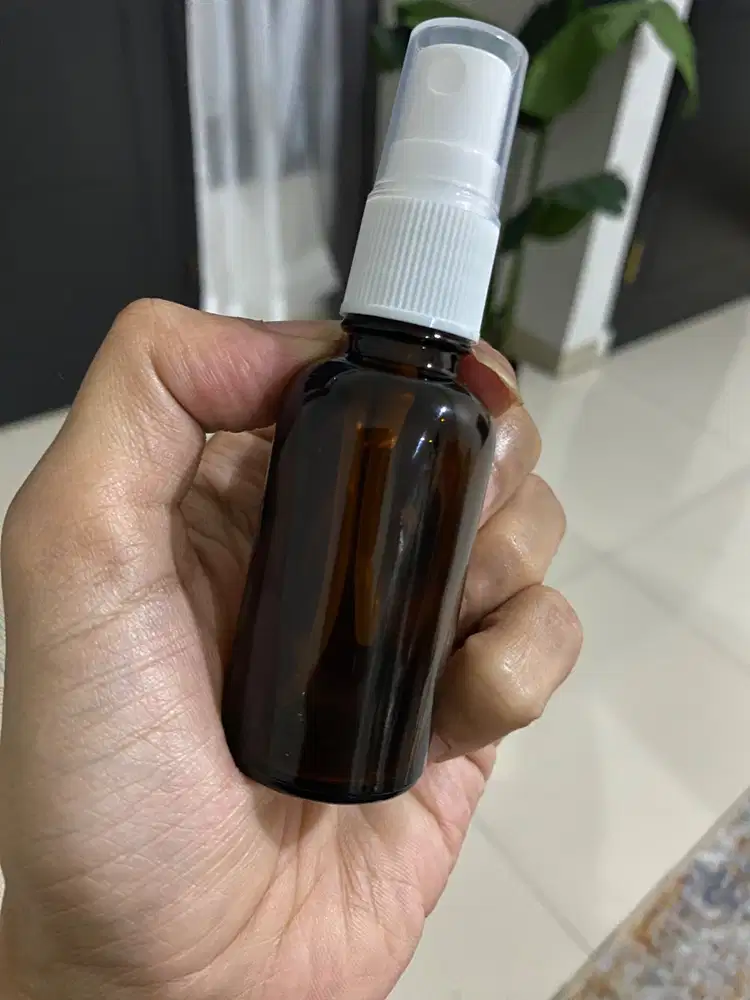 Botol Kaca Spray Amber Tutup Putih 30ml Harga Grosir, Kualitas Premium