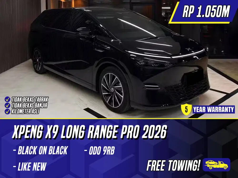XPeng X9 Long Range Pro 2026 NIK 2025 Black Hitam EV Electric Listrik